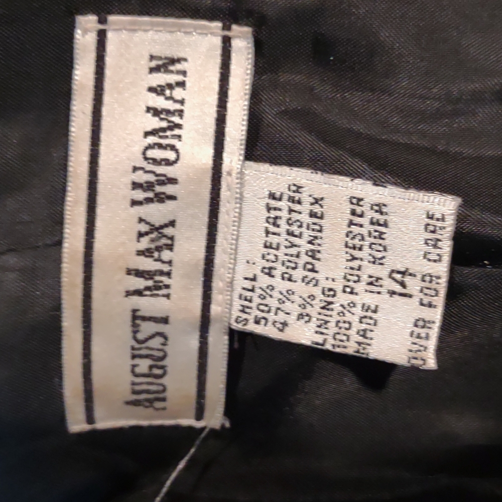 Woman Nlack Jacket by AUGUST MAC WOMAN. Size 14 - Picture 6 of 7